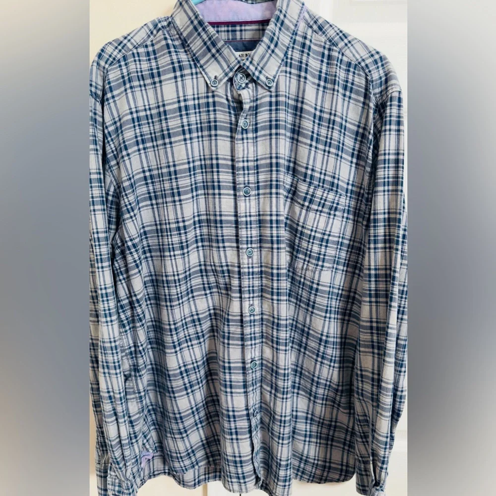 32 Bar Blues 100% Cotton Multicolored Men’s XL Long Sleeve Button Down Shirt
